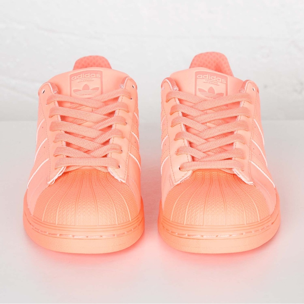 Adidas Superstar Salmon/Peach Reflective Sneakers Trainers Unisex